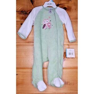 LITTLE ME LONG SLEEVE BLUE/ WHITE OWL SLEEPER 6 MONTH